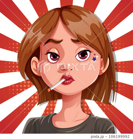 Portrait of Smoking Girl Portrait of Smoking Girl 106199992