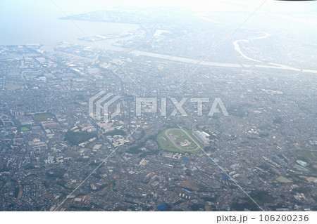 上空から見た船橋市付近と中山競馬場 上空から見た船橋市付近と中山競馬場 106200236