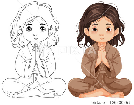 Girl Praying in Meditation 106200267