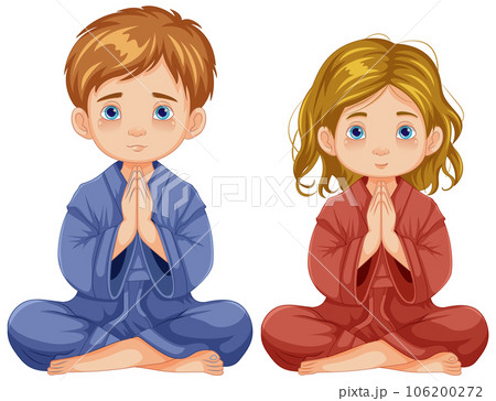 Praying Boy and Girl 106200272