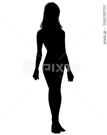 女性 全身 シルエットのイラスト素材 [106200702] - PIXTA