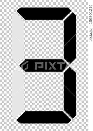 デジタル数字の 3（黒とグレー） 106201216