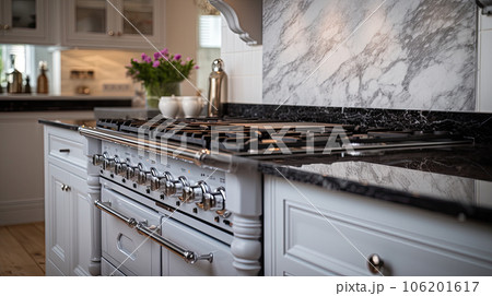 controls on the gas profesional oven for a close-up controls on the gas profesional oven for a close-up 106201617