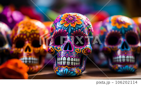 Time Honored Day of the Dead Festivities, Generative Ai 106202114