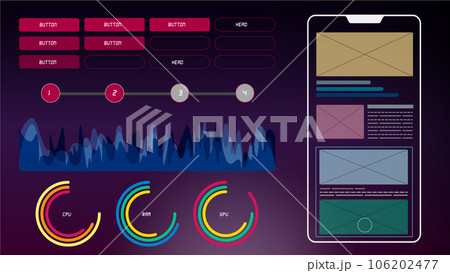 Mobile interface  layout and icon Mobile interface  layout and icon 106202477