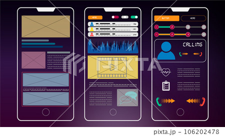Mobile interface  layout and icon 106202478