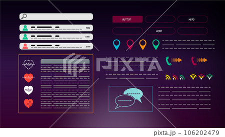 Mobile interface  layout and icon 106202479