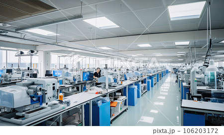 factory workshop interior and machines factory workshop interior and machines 106203172