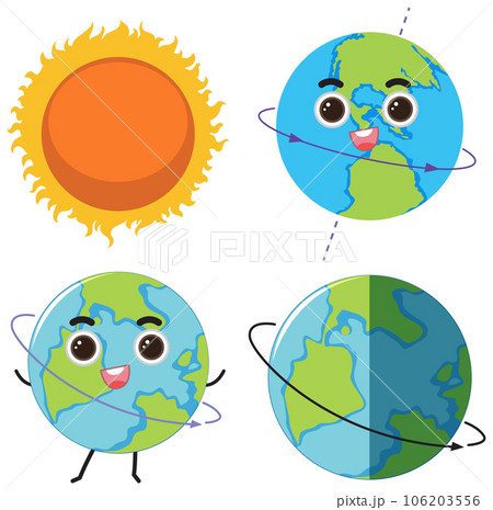 Set of mix prime meridians cartoon 106203556