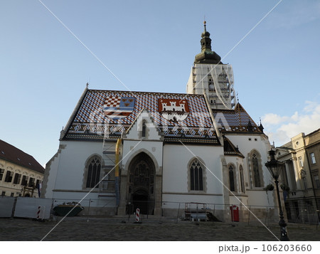 church under renovation Zagreb Croatia architecture city town church under renovation Zagreb Croatia architecture city town 106203660