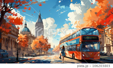 Woman exploring the streets of London 106203803