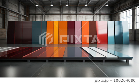 Polycarbonate plastic sheets panels images. Showroom, Many colors. 106204080