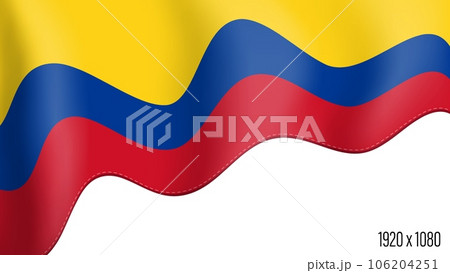 Colombia country flag realistic independence day background. Colombia commonwealth banner in motion waving, fluttering in wind Colombia country flag realistic independence day background. Colombia commonwealth banner in motion waving, fluttering in wind 106204251