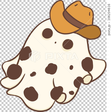 Cute cowboy Halloween ghost with book cartoon doodle Cute cowboy Halloween ghost with book cartoon doodle 106204616