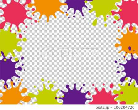 ハロウィンカラーのインクのフルフレーム 106204720