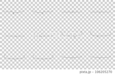 Vector cute handwritten underlined speech bubble set black black and white care simple speech bubble Black 106205270