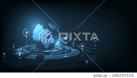 Global currency exchange concept. Global currency exchange concept. 106205328