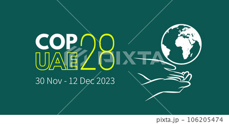 COP 28 UAE. International climate summit banner COP 28 UAE. International climate summit banner 106205474