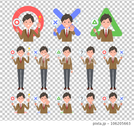圓盤西裝外套男學生一套 106205663