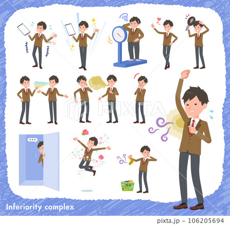 劣等感に関するブレザー男子学生のセット 劣等感に関するブレザー男子学生のセット 106205694