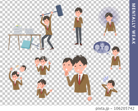 Mentally weak blazer male student set 106205742