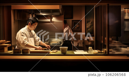 居酒屋での調理風景 居酒屋での調理風景 106206568