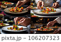 おしゃれな肉料理の盛り付け 106207323