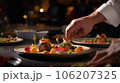 おしゃれな料理の盛り付け 106207325