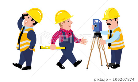 Funny construction engineer, worker and architect 106207874