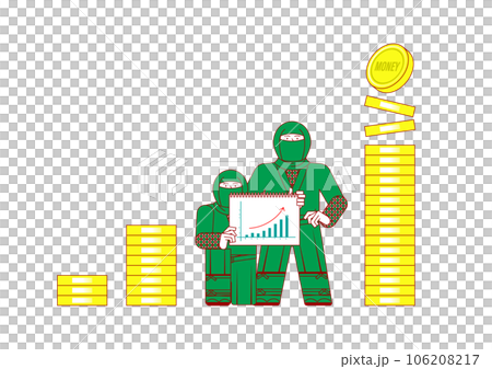 長期投資を説明する忍者 106208217