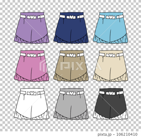 Illustration set of shorts 106210410