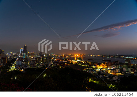 寿山情人観景台から見る高雄の夜景 台湾 高雄市 106211454
