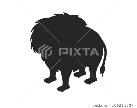 マントヒヒのシルエットのイラスト 106211507