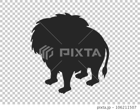 マントヒヒのシルエットのイラスト 106211507