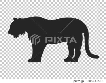 老虎剪影的插圖 106211515