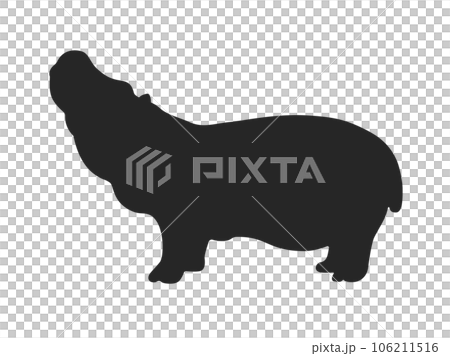 河馬剪影的插圖 106211516