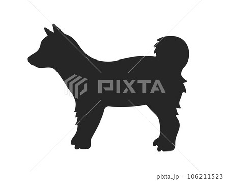 柴犬のシルエットのイラスト 柴犬のシルエットのイラスト 106211523