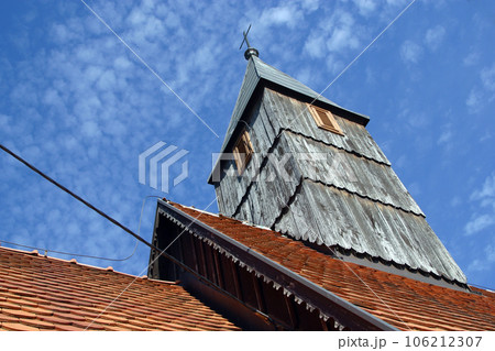 Wooden chapel of Saints Fabian and Sebastian in Letovanic, Croatia Wooden chapel of Saints Fabian and Sebastian in Letovanic, Croatia 106212307