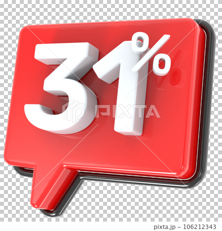 red metal 3d with percent 106212343