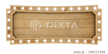 wooden sign isolated on white background 106212366