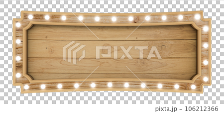 wooden sign isolated on white background 106212366