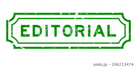 Grunge green editorial word rubber seal stamp on white background 106213474
