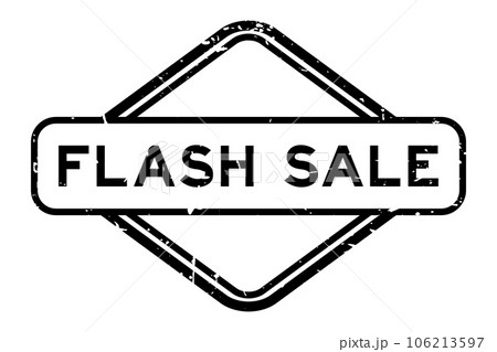Grunge black flash sale word rubber seal stamp on white background Grunge black flash sale word rubber seal stamp on white background 106213597