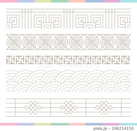 Collection of various traditional Korean patterns and frames. Collection of various traditional Korean patterns and frames. 106214150