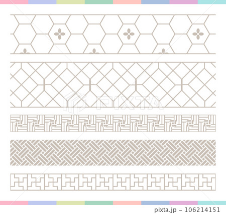 Collection of various traditional Korean patterns and frames. 106214151