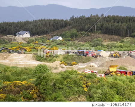 Production site of sand and gravel close to Muckish Mountain, County Donegal, Ireland 106214177