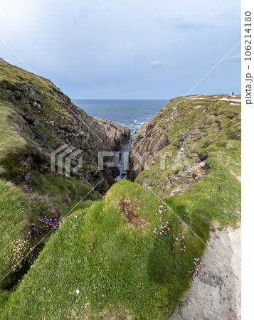 The sea cliffs and stacks at Malin Head. the Northern most point in Ireland The sea cliffs and stacks at Malin Head. the Northern most point in Ireland 106214180