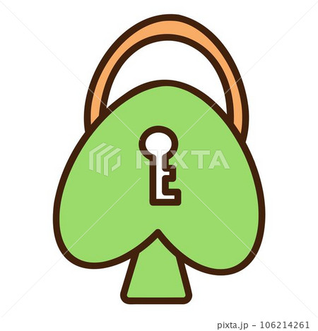 Cute doodle the padlock2 from the collection of girly stickers. Cartoon color vector illustration. 106214261