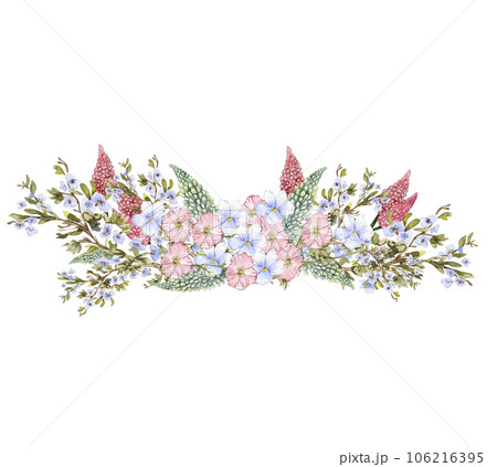 art, border, botanical, butterfly, cartoon, clover, coloured, composition, cover, delicate, doodle, dragonfly, drawing, drawn, ecology, elegance, element, endless, fairy blooming, fantasy, flying, fol 106216395