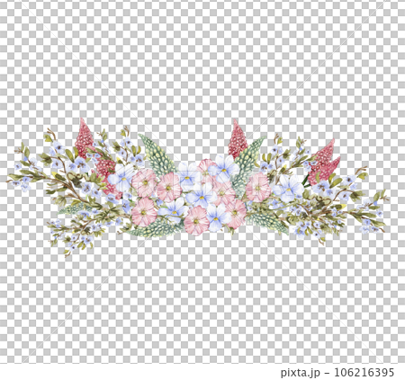 art, border, botanical, butterfly, cartoon, clover, coloured, composition, cover, delicate, doodle, dragonfly, drawing, drawn, ecology, elegance, element, endless, fairy blooming, fantasy, flying, fol 106216395